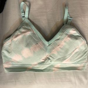 Girls Size L pastel aqua convertible sports bra